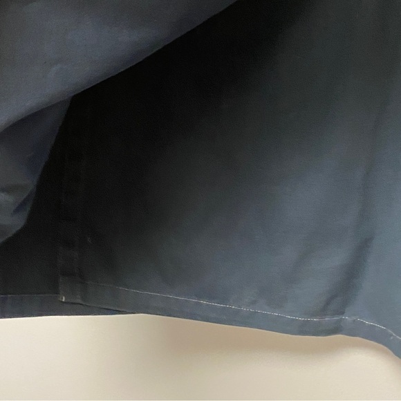 Vintage 90s Averroe Wrap skirt navy 100% cotton womens xl - Picture 3 of 4